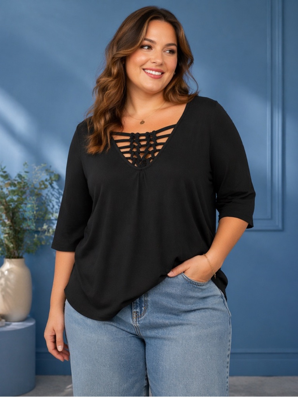 Lace Up Front Tee Shirt